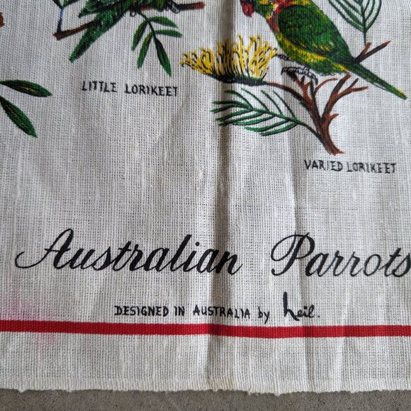 Australian Parrots Linen and Cotton Dish Towel - Picture 3 of 8